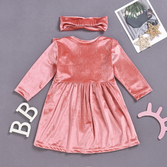 NWT🎉 Toddler Flounced Long-Sleeve Dress - Picture 3 of 8